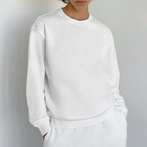 Aritiza TNA Airy AF, Fleece Perfect Crew Sweatshirt (Colour: Hemp brown)